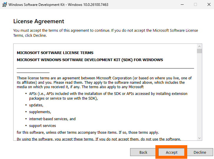 ライセンスの同意